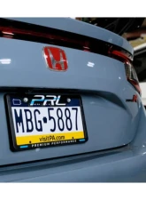 PRL Motorsports License Plate Frame for Honda Civic 2016-2021, Durable Black Aluminum                                     - PRL-LPF-2 - Image 5