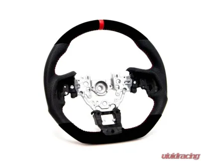 PRL Motorsports Leather and Suede Steering Wheel with Red Stitching for 2016-2021 Honda Civic - PRL1.1009.1.RED