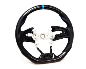 PRL Motorsports Carbon and Leather Steering Wheel w/ Blue Stitching