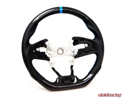 PRL Motorsports Carbon and Leather Steering Wheel with Blue Stitching for 2016-2021 Honda Civic - PRL1.1009.3.BLU
