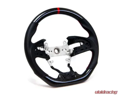 PRL Motorsports Carbon and Leather Steering Wheel with Red Stitching for Honda Civic 2016-2021 - PRL1.1009.3.RED