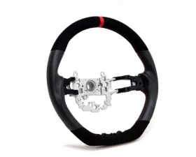 PRL Motorsports Leather and Suede Steering Wheel w/ Red Stitching