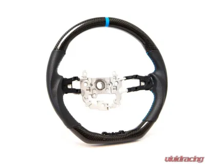 PRL Motorsports Carbon and Leather Steering Wheel with Blue Stitching for Honda Civic 2016-2021 - PRL1.1010.3.BLU