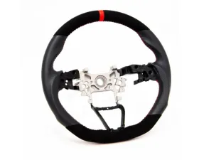 PRL Motorsports Leather and Suede Steering Wheel w/ Red Stitching