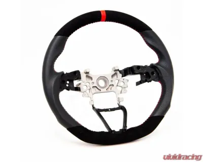 PRL Motorsports Leather and Suede Steering Wheel with Red Stitching for Honda Civic 2016-2021 - PRL1.1011.1.RED