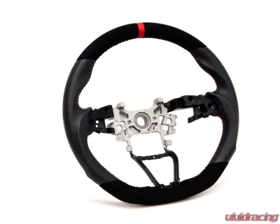 PRL Motorsports Carbon and Suede Steering Wheel with Red Stitching for Honda Civic 2016-2021 - PRL1.1011.2.RED