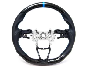 PRL Motorsports Carbon and Leather Steering Wheel w/ Blue Stitching