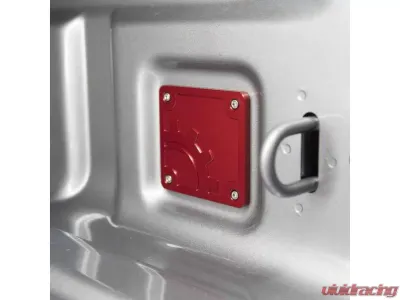 BuiltRight Industries Red Bed Plug Plate Cover Jeep Gladiator JT 2020+ - 110016