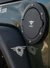 Combat Off Road Fuel Door Black Satin Finish Laser Etched Logo Jeep Wrangler 2007-2018                                     - 15-1070 - Image 4