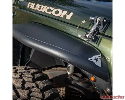 Combat Off Road Black Aluminum Fenders Front Pair Jeep Wrangler 2007-2018 - 15-1076