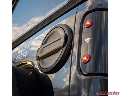 Combat Off Road Fuel Door Black Satin Finish Laser Etched Logo Jeep Wrangler 2018-2023 - 25-1070