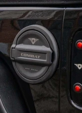 Combat Off Road Fuel Door Black Satin Finish Laser Etched Logo Jeep Wrangler 2018-2023                                     - 25-1070 - Image 3