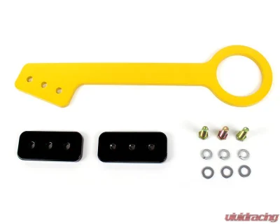 EVS Tuning Extended Tow Hook Voltex Bumper Yellow Honda S2000 - EVS-AP-TOW-VL-YW