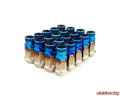 EVS Tuning SL48 Burnt Titanium Lug Nuts V2 w/ Logo 14x1.5mm 20Pc set - EVS-BT-SL48-14150-V2