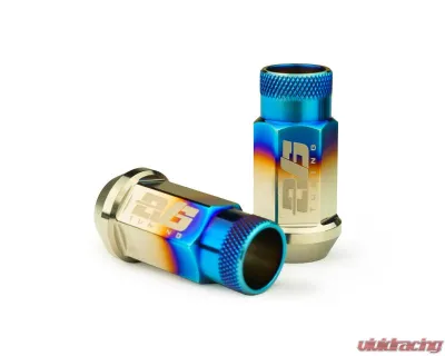 EVS Tuning SL48 Burnt Titanium Lug Nuts V2 w/ Logo 14x1.5mm 20Pc set - EVS-BT-SL48-14150-V2