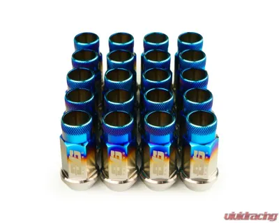 EVS Tuning SL48 Burnt Titanium Lug Nuts V2 w/ Logo 14x1.5mm 20Pc set - EVS-BT-SL48-14150-V2