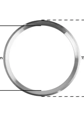 EVS Tuning Hub Ring 1 Piece Aluminum 72.56 | 64mm Honda Civic Type R FK8|FL5 2017+                                     - EVS-HR7264 - Image 2