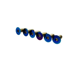 EVS Tuning Titanium Steering Wheel Screw Set Burnt Blue