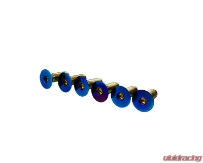 EVS Tuning Titanium Steering Wheel Screw Set Burnt Blue - EVS-SWS-BLU