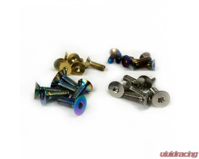 EVS Tuning Titanium Steering Wheel Screw Set Burnt Blue - EVS-SWS-BLU