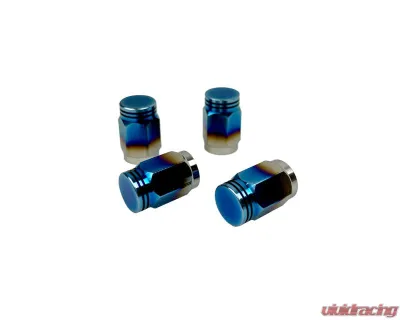 EVS Tuning Burnt Titanium Valve Stem Cap Set 4 Pieces - EVS-TI-VLVCAP