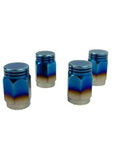EVS Tuning Burnt Titanium Valve Stem Cap Set 4 Pieces                                     - EVS-TI-VLVCAP - Image 2