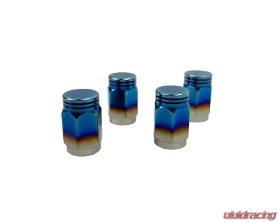 EVS Tuning Burnt Titanium Valve Stem Cap Set 4 Pieces - EVS-TI-VLVCAP