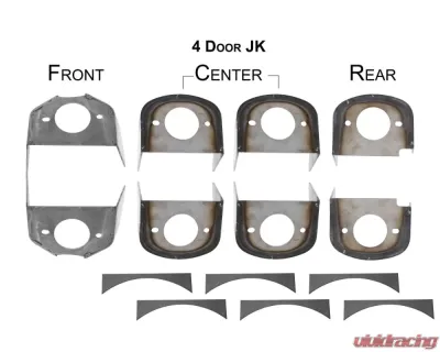 Rust Buster Body Mount Bracket Kit Jeep Wrangler JK 4-Door 2007-2018 - RB5057