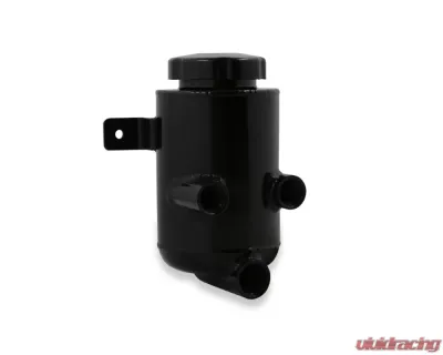 Holley Universal Power Steering Remote Reservoir w/ Bracket - Black Aluminum - 198-212