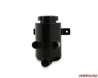 Holley Universal Power Steering Remote Reservoir w/ Bracket - Black Aluminum - 198-212