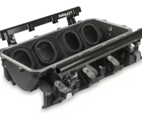 Holley EFI Base Manifold & Rails LS3 Lo-Ram Single Injector Top Feed Black Finish