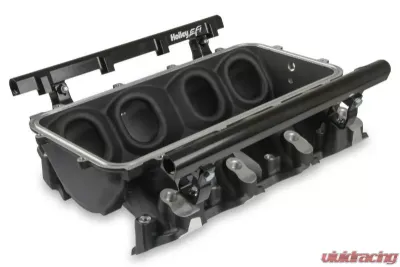Holley EFI Base Manifold & Rails LS3 Lo-Ram Single Injector Top Feed Black Finish - 300-670BK