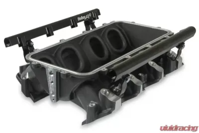 Holley EFI Base Manifold & Rails LS3 Lo-Ram Single Injector Top Feed Black Finish - 300-670BK