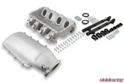 Holley EFI LS3 Lo-Ram Manifold Kit Single Injector Top Feed Satin Finish - 300-679