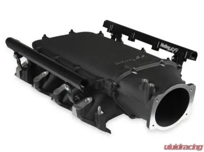 Holley EFI LS3 Lo-Ram Manifold Kit Single Injector Front Feed Black Finish - 300-680BK