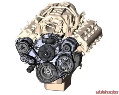 Holley Mid-Mount Complete Accessory System Gen III Hemi Engine - VVT Natural Cast Finish - 20-291
