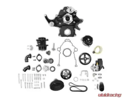 Holley Mid-Mount Complete Accessory System Gen III Hemi Engine - VVT Black Cast Finish - 20-291BK