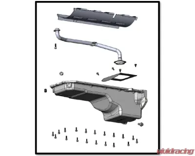 Holley Swap Oil Pan Rear-Sump Black VVT Gen III Hemi - 302-76BK