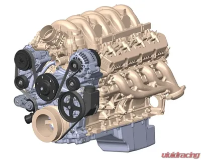 Holley High-Mount Accessory Drive with Holley Oiling System Base Kit - Black Ford 7.3L Godzilla Engines 2020+ - 20-320BK