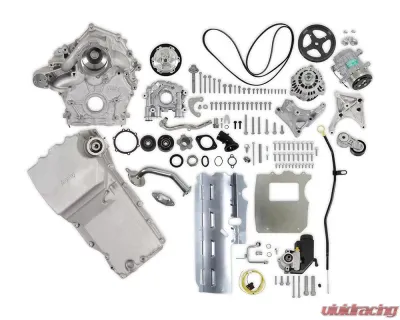 Holley High-Mount Accessory Drive with Holley Oiling System Complete Kit Ford 7.3L Godzilla Engines 2020+ - 20-340