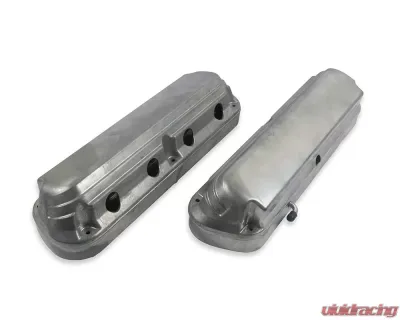 Holley 2-Piece Ford Style Natural Aluminum Valve Cover Chevrolet Gen III/IV LS - 241-185