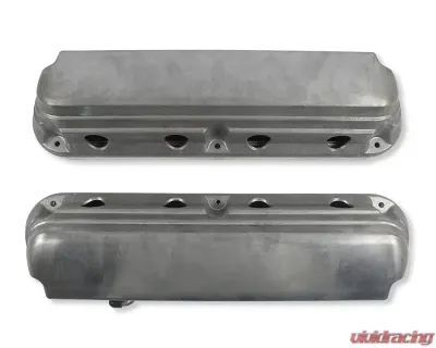Holley 2-Piece Ford Style Natural Aluminum Valve Cover Chevrolet Gen III/IV LS - 241-185