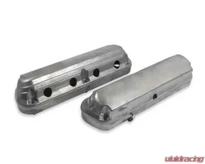 Holley 2-Piece Ford Style Natural Aluminum Valve Cover Chevrolet Gen III/IV LS - 241-185