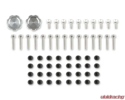 Holley 2-Piece Ford Style Natural Aluminum Valve Cover Chevrolet Gen III/IV LS - 241-185