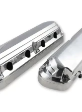 Holley 2-Piece Ford Style Polished Aluminum Valve Cover Chevrolet Gen III/IV LS                                     - 241-186 - Image 8
