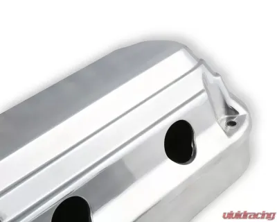 Holley 2-Piece Ford Style Polished Aluminum Valve Cover Chevrolet Gen III/IV LS - 241-186