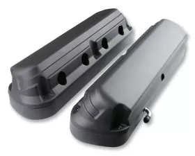 Holley 2-Piece Ford Style Natural Satin Black Valve Cover Chevrolet Gen III/IV LS