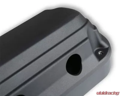 Holley 2-Piece Ford Style Natural Satin Black Valve Cover Chevrolet Gen III/IV LS - 241-187