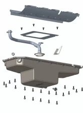 Holley Gen III Hemi Black Swap Oil Pan Mid-Sump Non-VVT Hemi Engines 5.7L/6.1L 2003-2010                                     - 302-60BK - Image 17