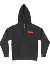 Holley Heather Charcoal Branded Extremely Soft Premium Lightweight Fleece Full Zip Hood                                     - 10433-2XHOL - Image 4